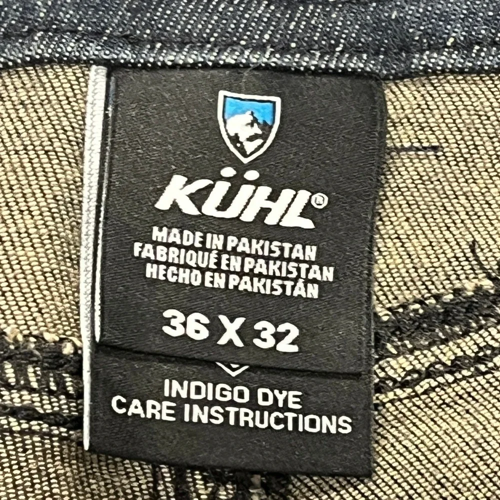 KUHL Tapered Fit Jeans Mens 36x32 Blue Organic Blend Denim Pants Outdoor Hiking‎